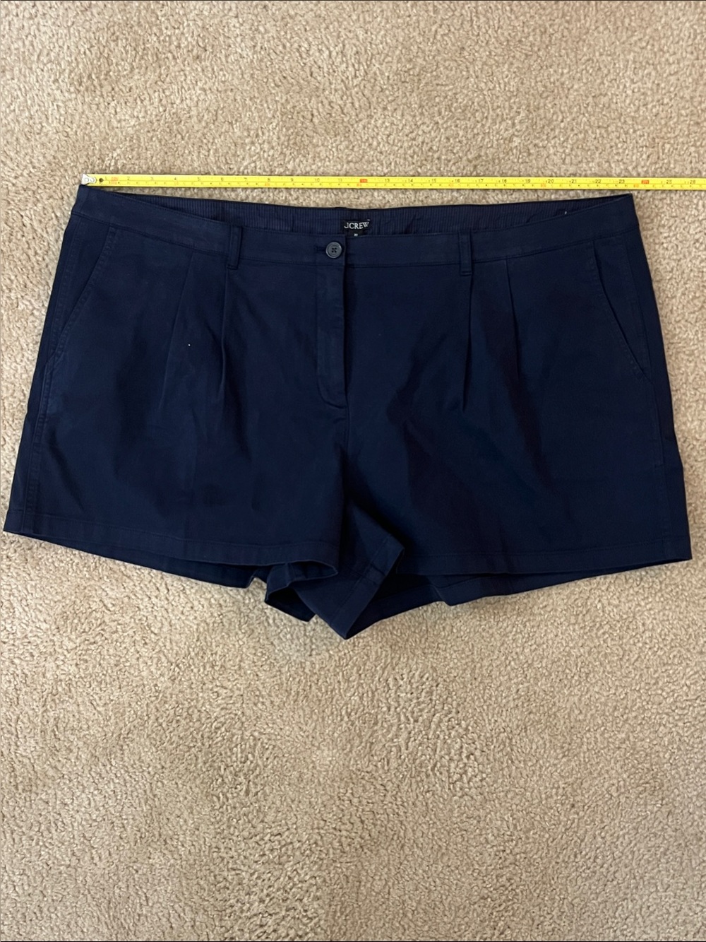 J. Crew Navy Women's Tailored Cotton-Blend Shorts
